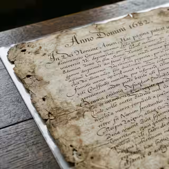 Archival documents transforming into digital data nodes